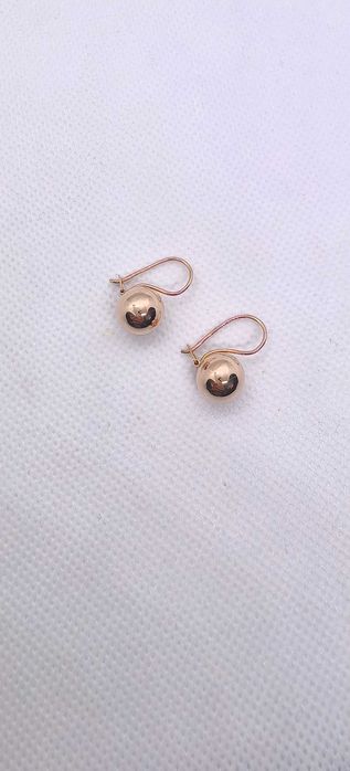 Серьги красное золото