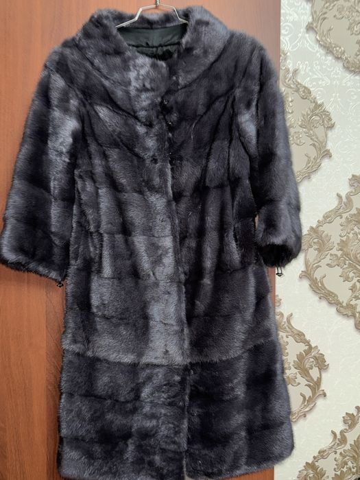 Шуба норковая графит