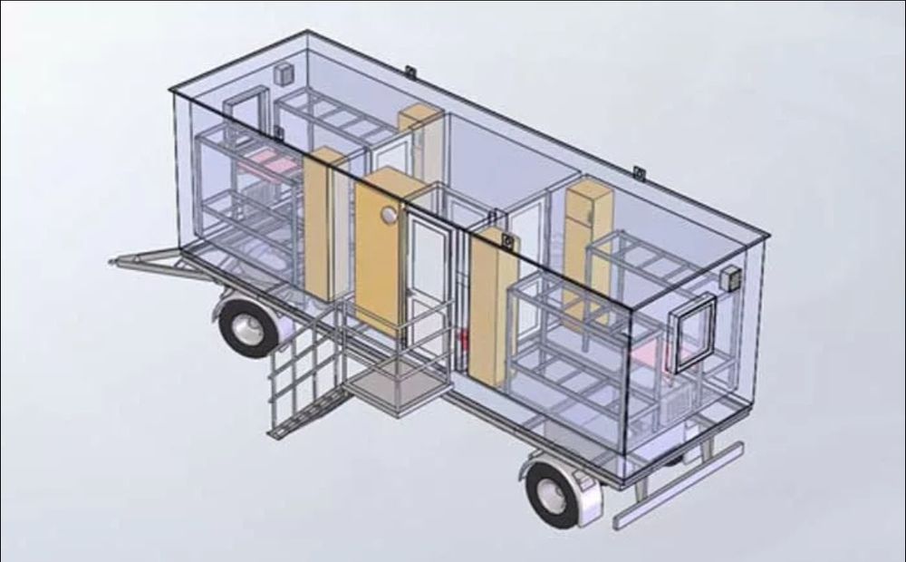 Вагон на колесах Шасси Вагончик
