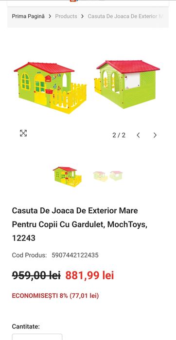 Casuta de joaca pentru copii