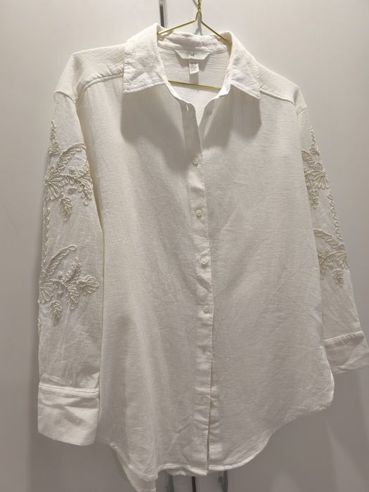 H&M риза с бродирани ръкави р-р ХС/С