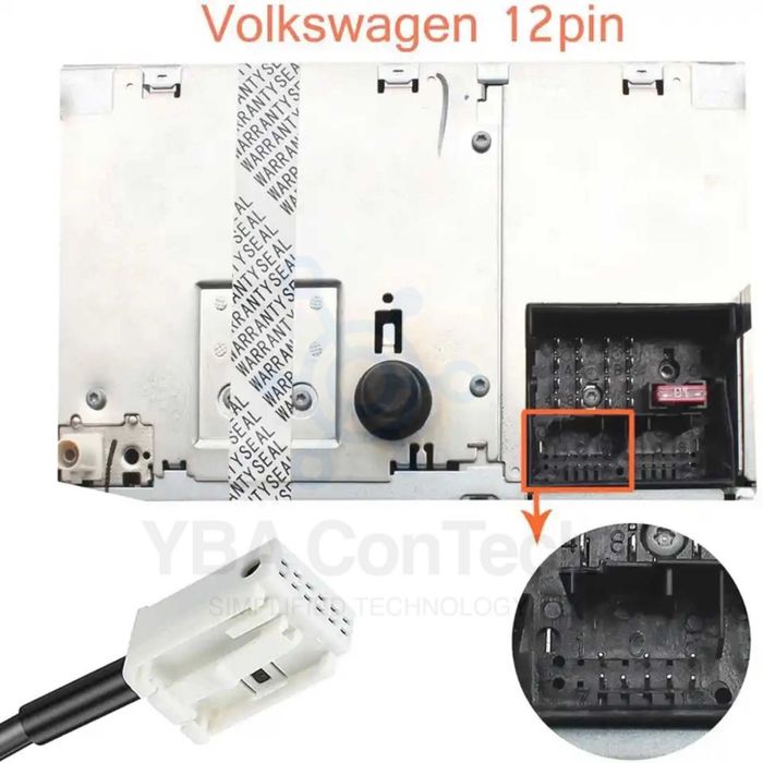 Interfata / Adaptor  bluetooth 12 pini pentru VW Audi Skoda Seat