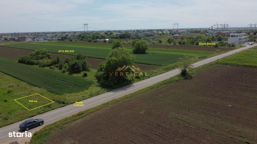 Teren intrare comuna Berceni, Codrului, 430 mp