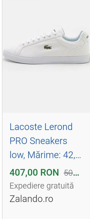 Teniși Lacoste material Coton 43;27cm nu Nike Adidas