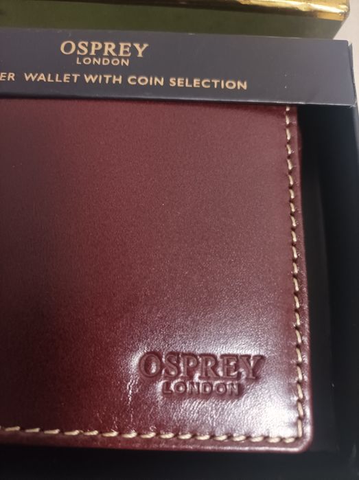 OSPREY ест.кожа нов мъжки портфейл