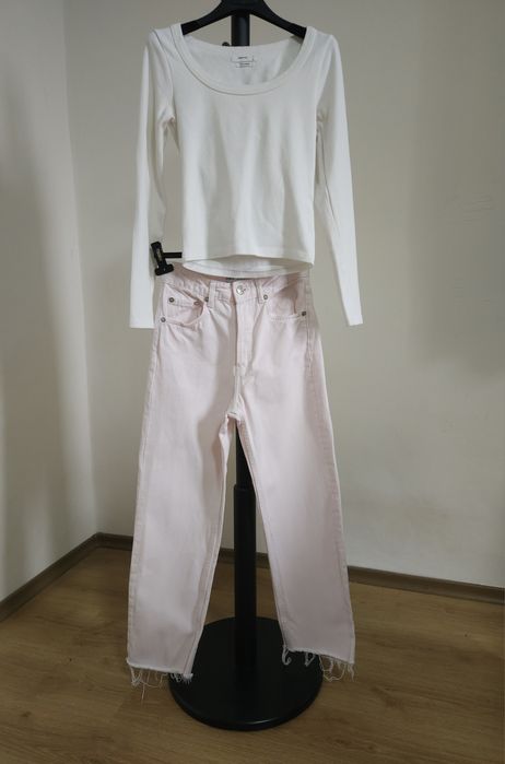 Бледо розовu дънки ZARA , XS