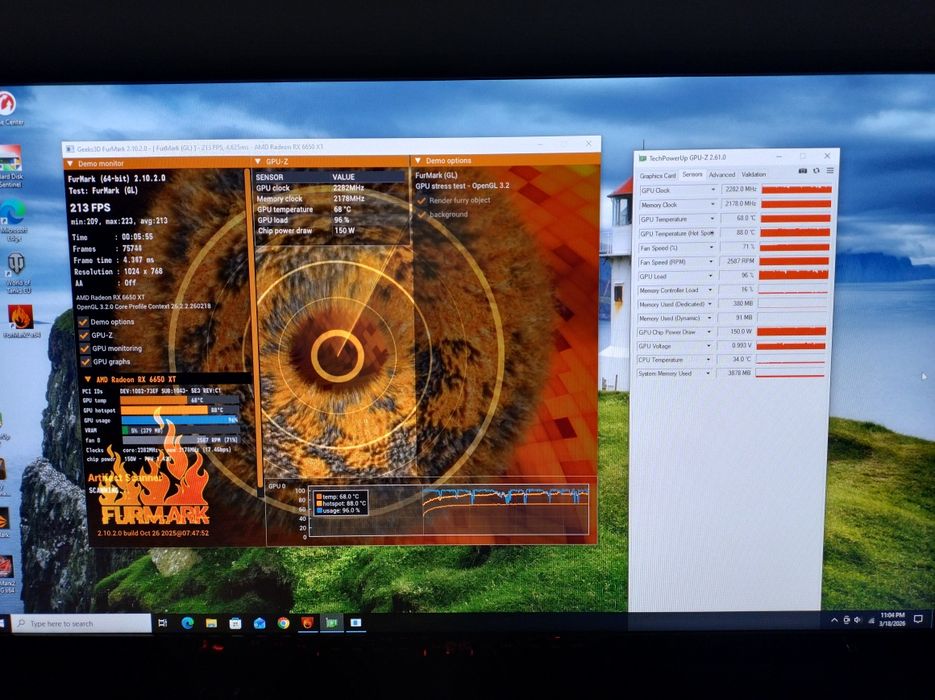 Asus rx 6650 xt 8gb placa video gaming