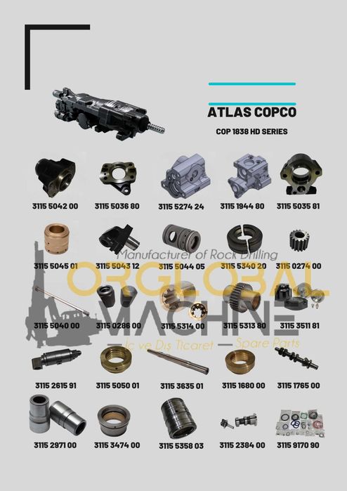 Atlas copco - запасные части - ehtiyot qismlari