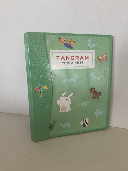 Joc educativ Tangram din lemn pentru copii