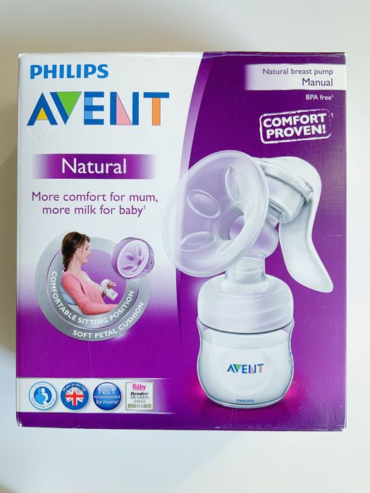 Ръчна помпа Philips Avent + шише 125 мл