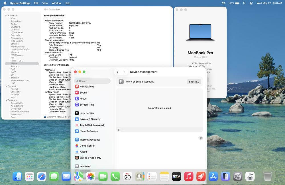 97%/74 цикл 2023 Apple MacBook Pro 14-дюйм M2 Pro 16/512 LL/A Сотилади