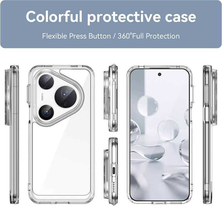 Прозрачен кейс space case за huawei pura 80 pro