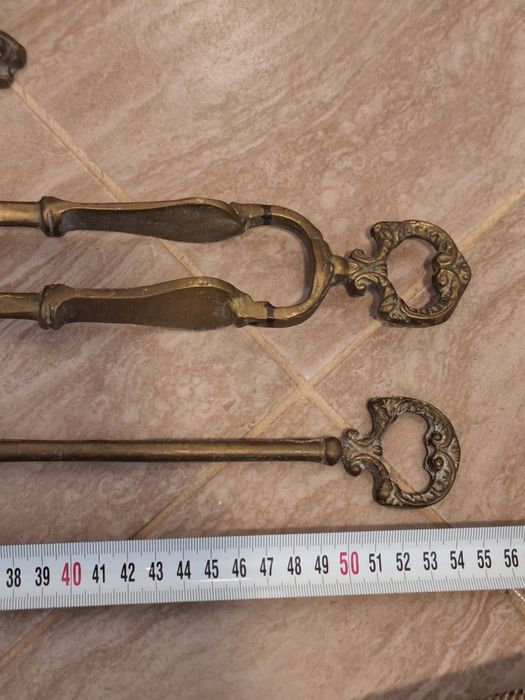 Месингов сет за камина в стил барок