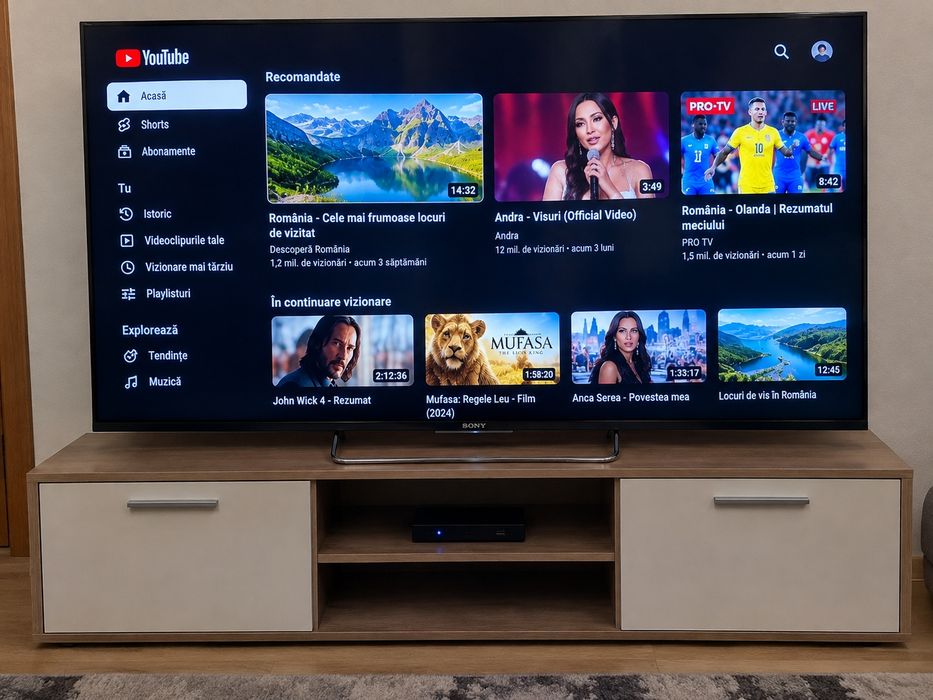 SONY 140 Cm SMART ANDROID. Kdl-55w805c,  Ultrasubțire. Am și Alte Mărci Mărimi Disponibile