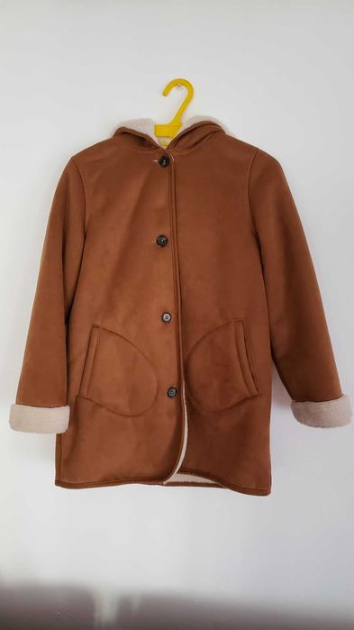 Palton si caciula din blana artificiala, Mango, fete, mar.140