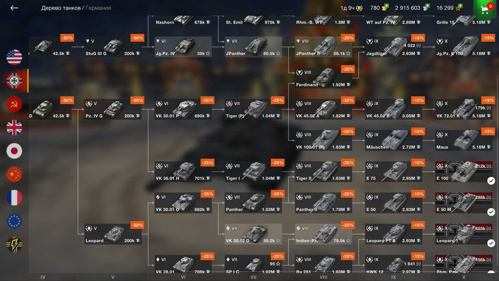 Аккаунт WOT Blitz 62%