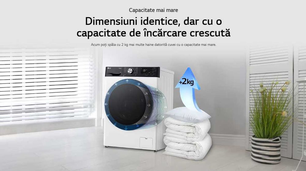 Masina de Spalat LG 13 KG, Calandru 80 cm, Cos Inox pentru Lenjerii, Pret NEGOCIABIL