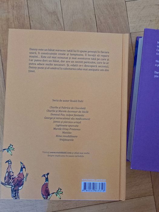 Carti penteu copii,3 vol: "Danny, campionul lumii", "Matilda", "Din copilarie", de Roald Dahl