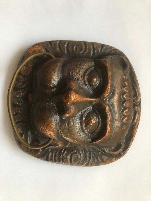 Чукче / чукало / хлопка за врата, старо, ръчна изработка, бронзово