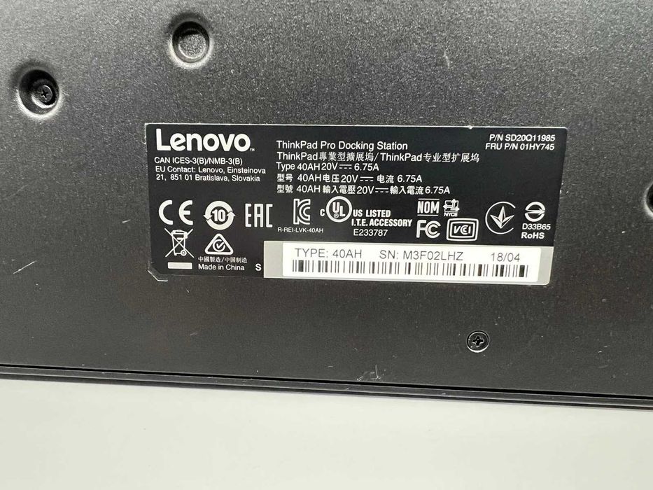 Docking Station SH Lenovo ThinkPad Pro T14 T14s T15 Gen 1/2 T480s T590