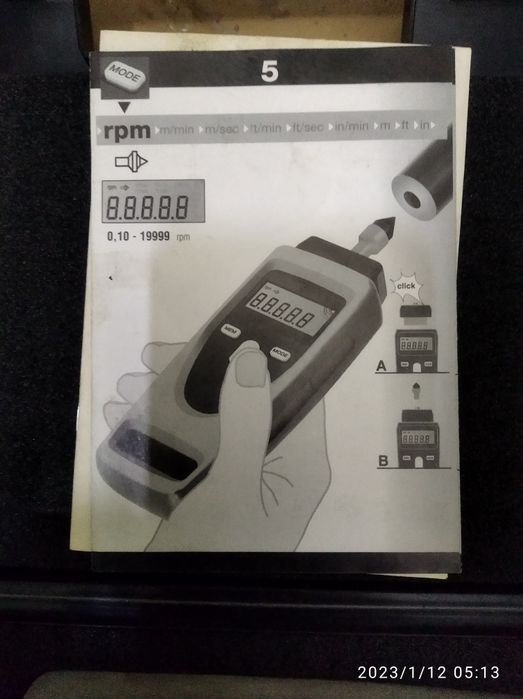 ручной прибор testo (тахометр)