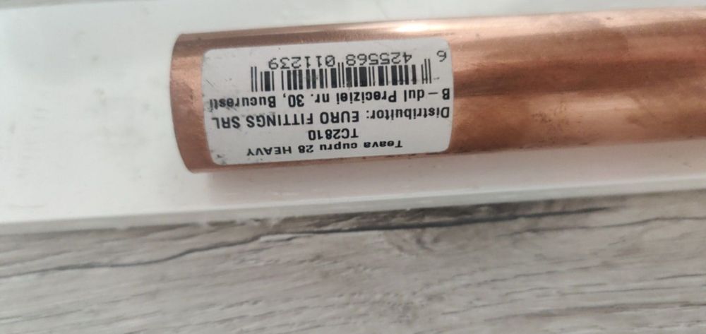Țeavă cupru diametru 28