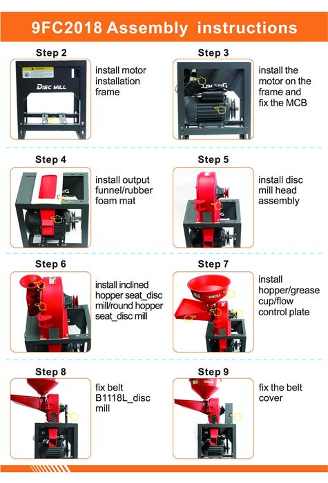 Дробилка мельница измельчитель DISC MILL 250 кг/ч