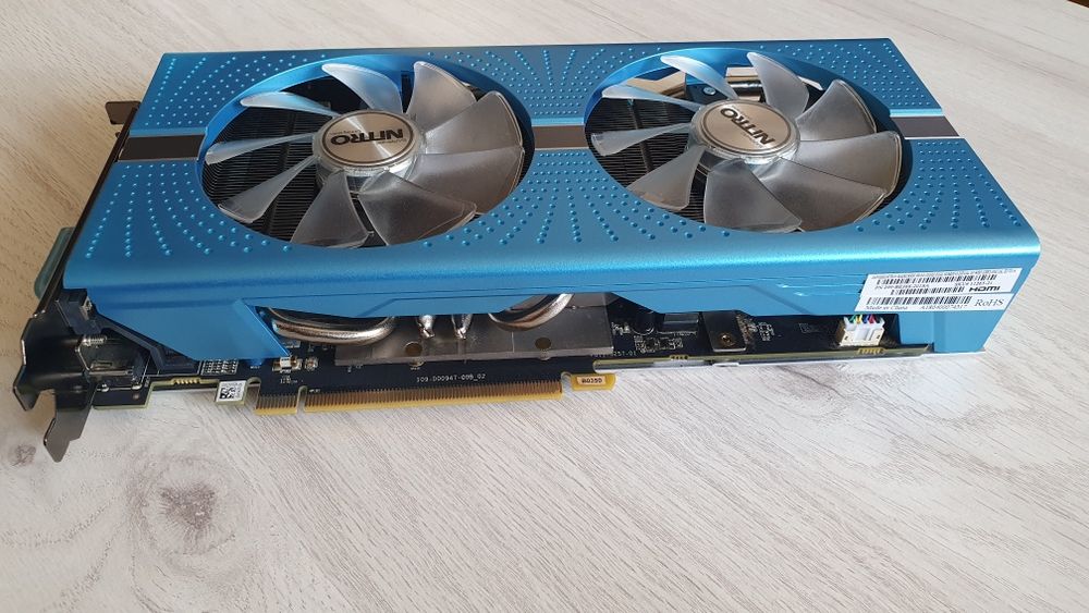 RX580 8GB Albastra Nitro+ Blue Special Edition cu frecvente mai mari decat standar ed.