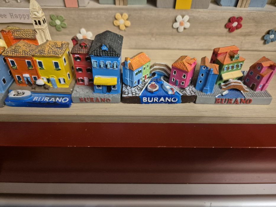 Casute miniatura, Burano(Venetia)-5buc