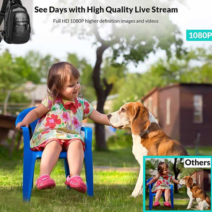 Мъжка кожена чанта със скрита камера, шпионска WIFI камера