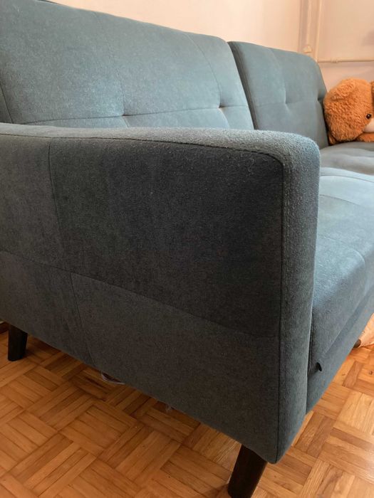 Canapea si puf din stofa