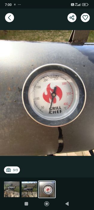 Afumator Offset (Smoker) Professional + Set Grătar BBQ ,stare bun