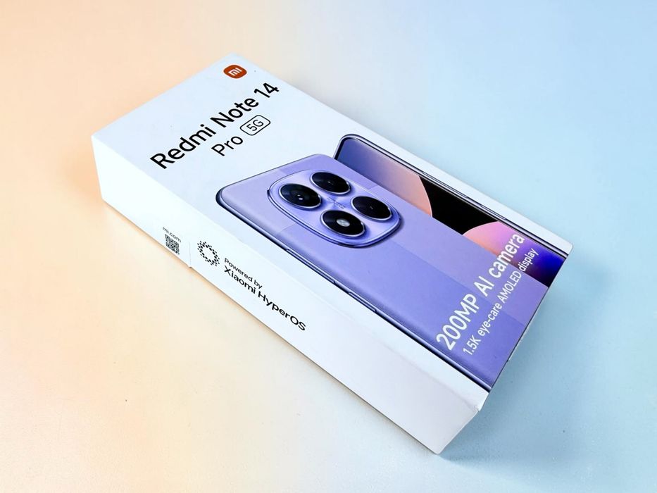 НОВ! Xiaomi Redmi Note 14 Pro 5G 256GB 8RAM Lavender Purple / Black / Green 2г. Гаранция!