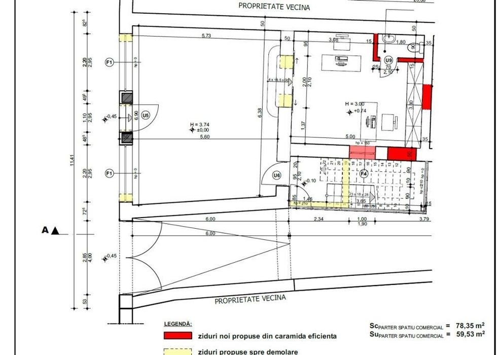 De Inchiriat Spatiu Comercial LUX In 7 Noi, Front Stradal Mare, PARTER