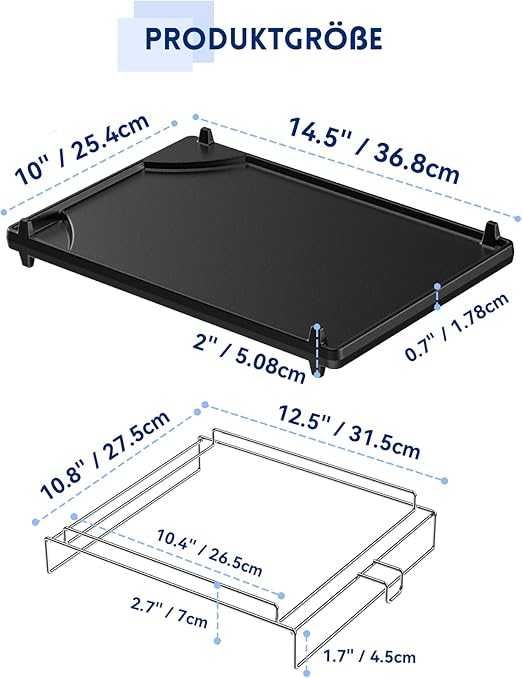 Plita , Placă de grătar din fonta universala3 6,8L x 25,4l x 5,1