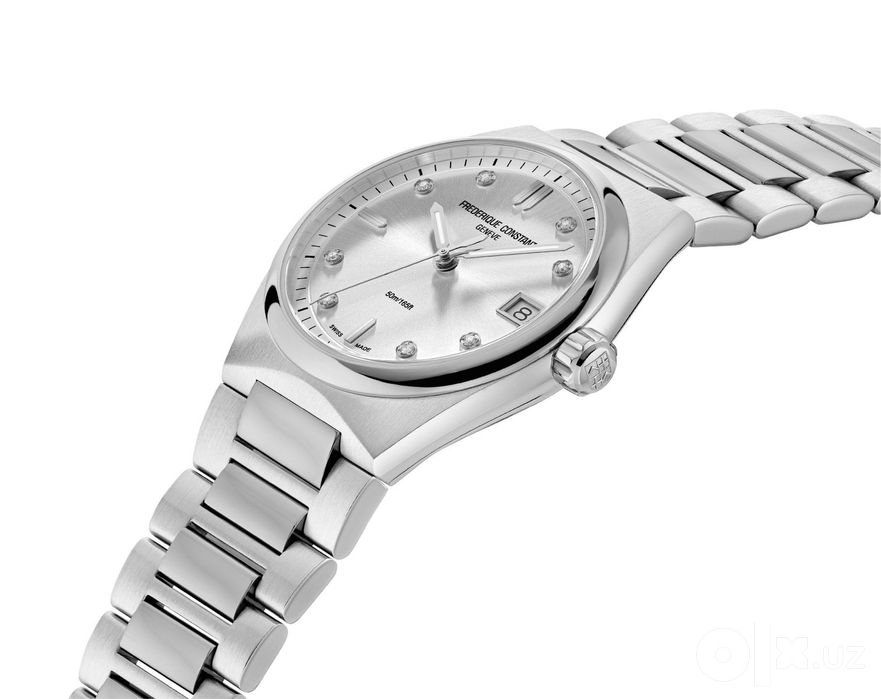 Женские часы Frederique Constant с бриллиантами, кварцевый механизм.