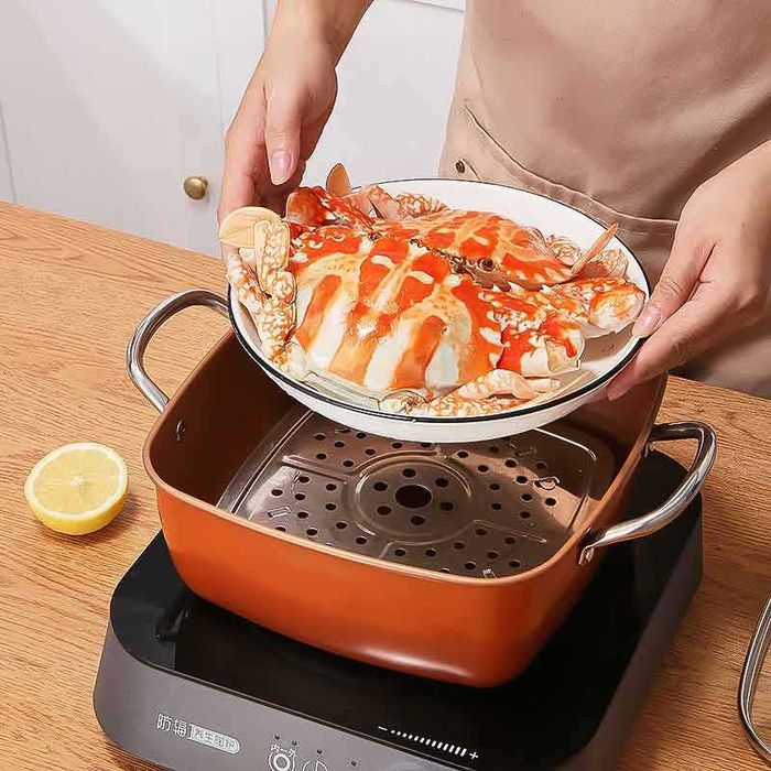 Мултифункционален тиган – керамичен, незалепващ, 5 функции на работа