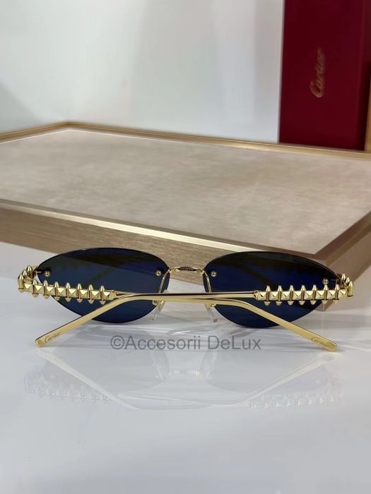 Ochelari de Soare Cartier CT0543S Noi Full Box [Verificare Colet] Gold