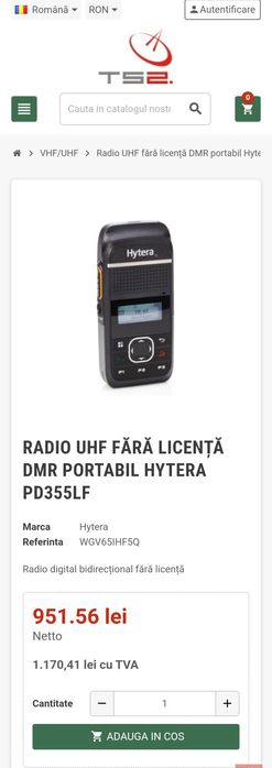 Radio UHF  portabil HYTERA PD355LF