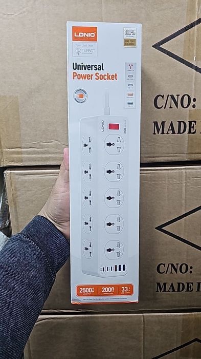 Сетевой фильтр LDNIO SC10610 2 м, 10-розеточный, Белый