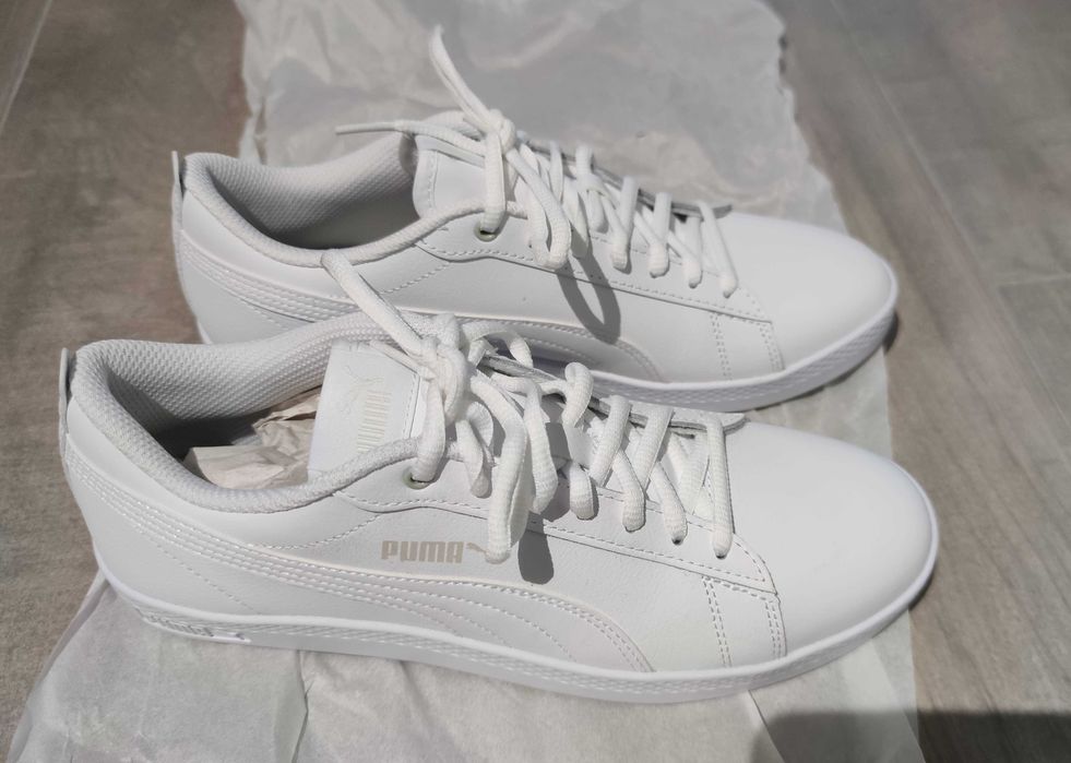 Pantofi sport femei PUMA Smash, 40, 365208-04, Alb