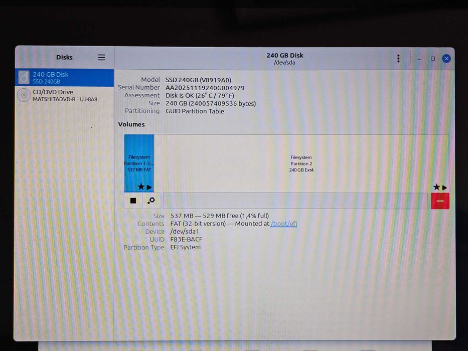 MacBook Pro 13 inch A1278 (Late 2011) | intel i5 2435M 4x3.00 Ghz | 8GB RAM | 240GB SSD | 80% Battery | Linux Mint Cinnamon