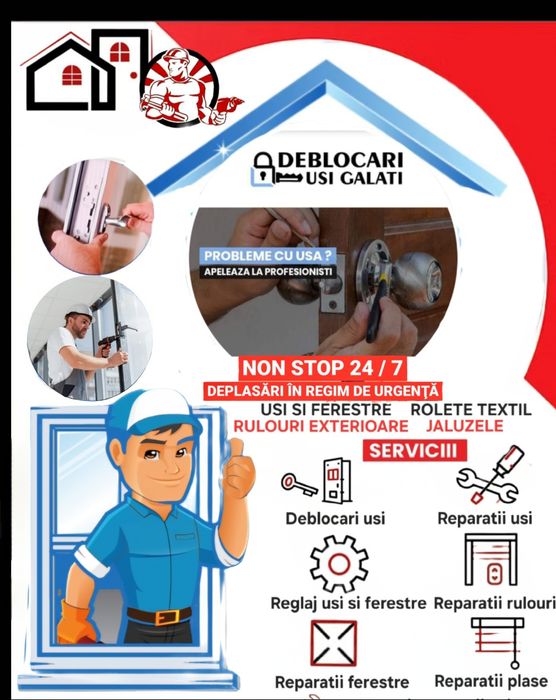 Deblocari usi Galati/Reparatii termopane Galati/Reparatii usi/Yale usi