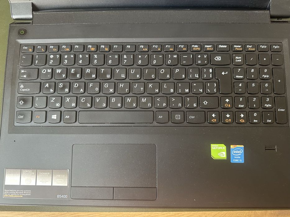Лаптоп Lenovo B5400 | Intel Core i5 | 16 GB RAM | 480 GB SSD | NVIDIA видеокарта
