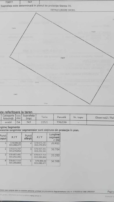 Vand teren  750mp Magurele Pruni, toate actele la zi, proprietar