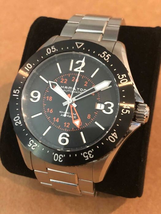 Hamilton khaki GMT 44mm. Air race Automatic Swiss ETA-2892