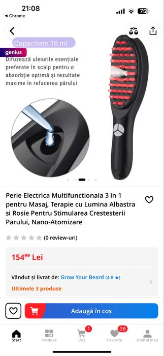 Perie 3 in 1 , pieptene masaj