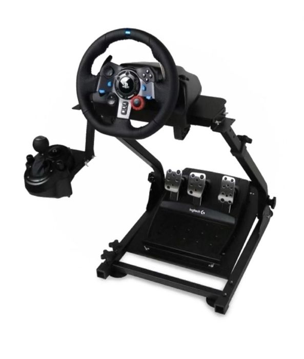 Стойка симулатор за състезания, регулируема височина, сгъваем дизайн,