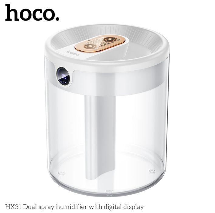 Hoco HX31  Увлажнитель 1.4л с цифровым дисплеем и двойным распылением