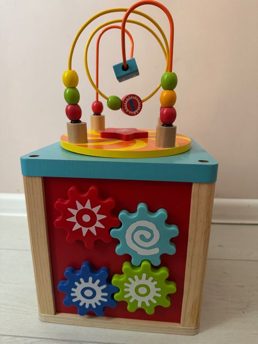 Дървен куб 5 в 1, Activity cube Монтесори